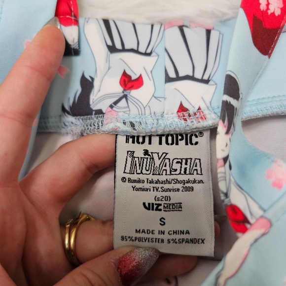 Hot Topic Women's Sz S Inuyasha Sakura Anime Suspender Funky Edgy Mini Skirt - Picture 9 of 10